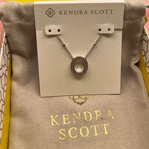 Kendra Scott Letter O Pendant Necklace In Rhodium